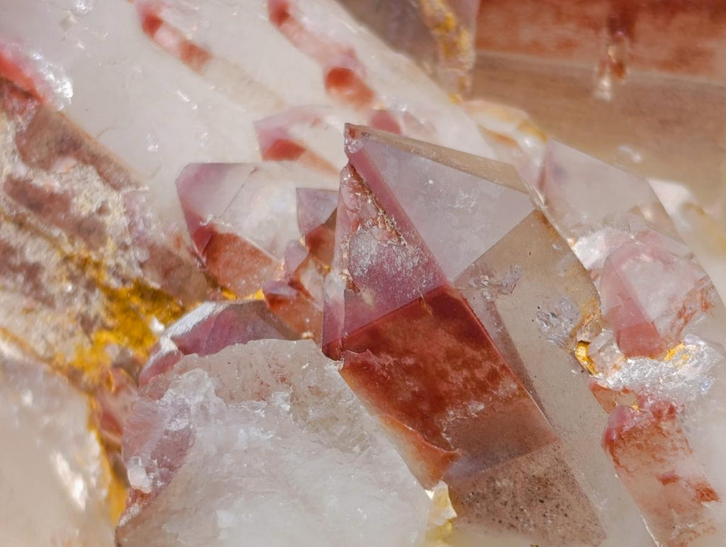 Natural Red Hematoid Quartz Clusters x 3 From Karoi, Zimbabwe - Toprock Gemstones and Minerals 