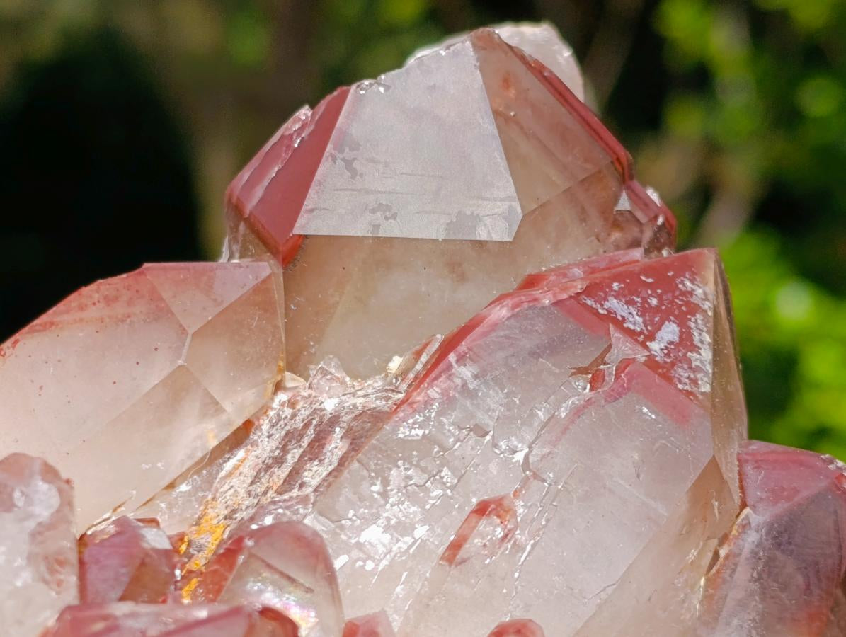 Natural Red Hematoid Quartz Clusters x 3 From Karoi, Zimbabwe - Toprock Gemstones and Minerals 