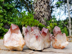 Natural Red Hematoid Quartz Clusters x 3 From Karoi, Zimbabwe - Toprock Gemstones and Minerals 