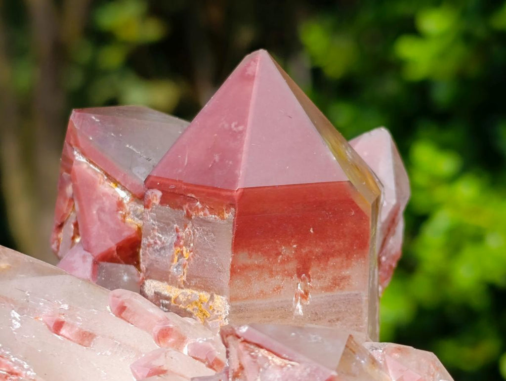 Natural Red Hematoid Quartz Clusters x 3 From Karoi, Zimbabwe - Toprock Gemstones and Minerals 