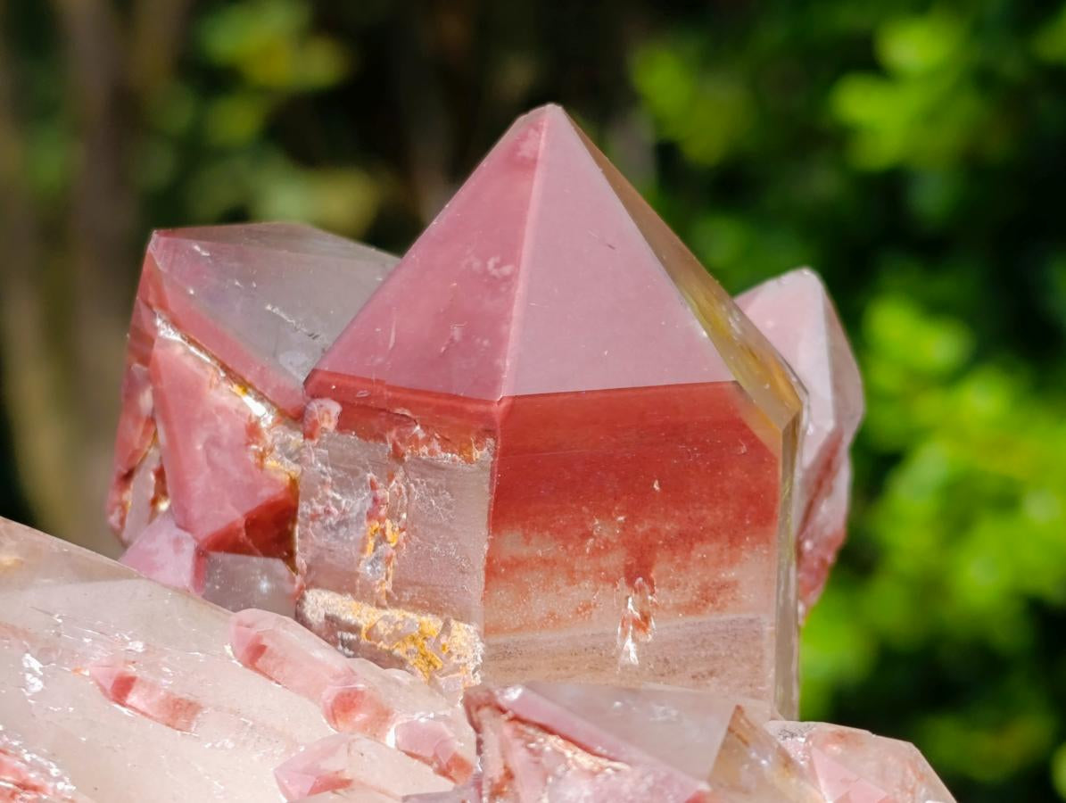 Natural Red Hematoid Quartz Clusters x 3 From Karoi, Zimbabwe - Toprock Gemstones and Minerals 