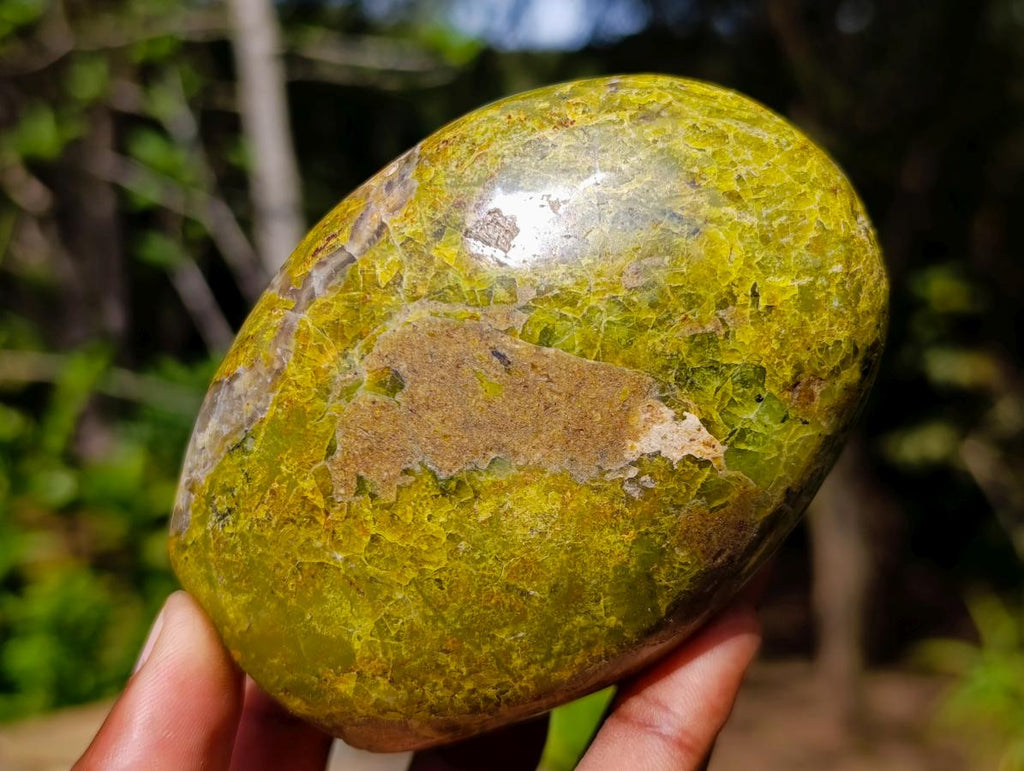 Polished Green Opal Standing Display Pieces x 3 From Betroka, Madagascar - Toprock Gemstones and Minerals 