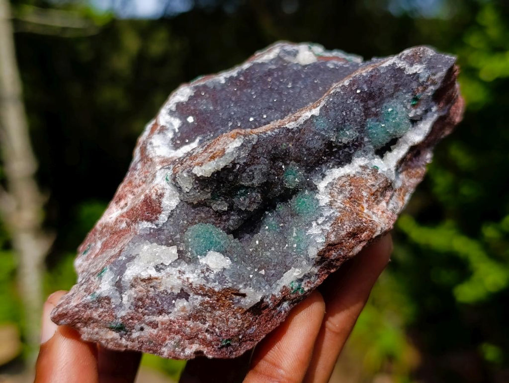 Natural Drusy Quartz Coated Ball Malachite On Dolomite Specimens x 3 From Mindingi Mine, Kambove, Congo - Toprock Gemstones and Minerals 