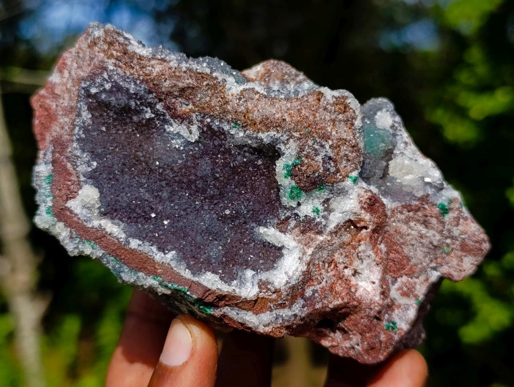 Natural Drusy Quartz Coated Ball Malachite On Dolomite Specimens x 3 From Mindingi Mine, Kambove, Congo - Toprock Gemstones and Minerals 