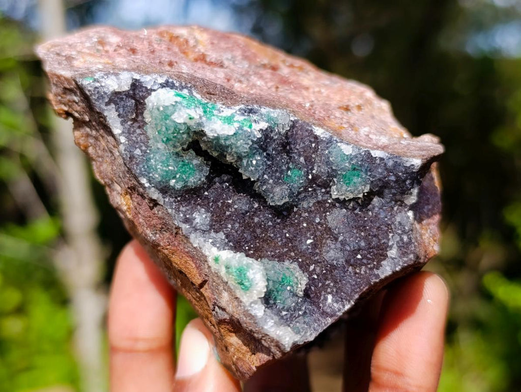 Natural Drusy Quartz Coated Ball Malachite On Dolomite Specimens x 3 From Mindingi Mine, Kambove, Congo - Toprock Gemstones and Minerals 