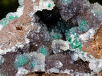 Natural Drusy Quartz Coated Ball Malachite On Dolomite Specimens x 3 From Mindingi Mine, Kambove, Congo - Toprock Gemstones and Minerals 