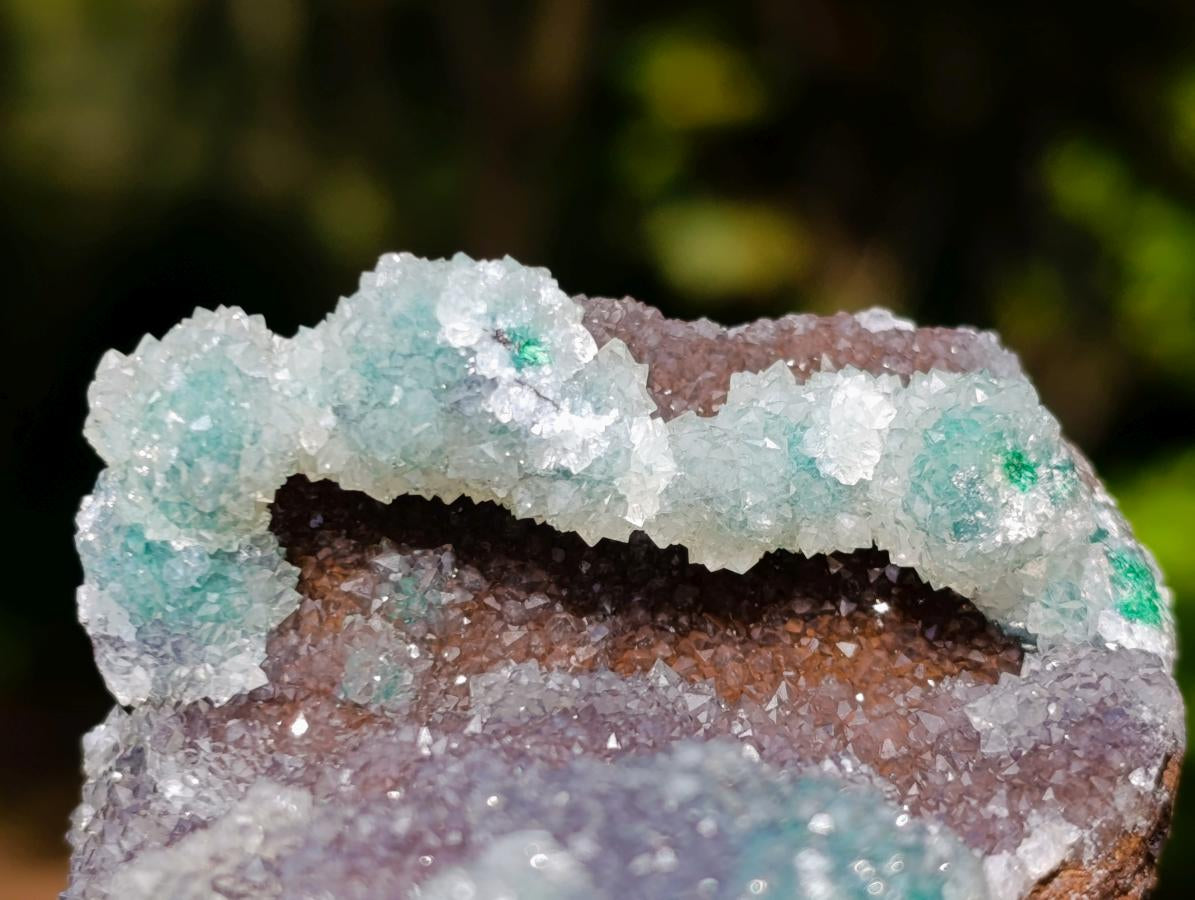 Natural Drusy Quartz Coated Ball Malachite On Dolomite Specimens x 3 From Mindingi Mine, Kambove, Congo - Toprock Gemstones and Minerals 