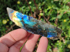 Polished One Side Labradorite Slices x 28 From Madagascar - Toprock Gemstones and Minerals 