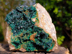 Natural Libethenite Crystals on Dolomite Matrix Specimens x 2 From Shituru, Congo - Toprock Gemstones and Minerals 