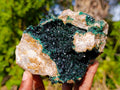 Natural Libethenite Crystals on Dolomite Matrix Specimens x 2 From Shituru, Congo - Toprock Gemstones and Minerals 