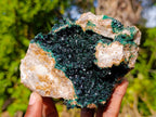 Natural Libethenite Crystals on Dolomite Matrix Specimens x 2 From Shituru, Congo - Toprock Gemstones and Minerals 
