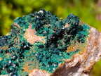 Natural Libethenite Crystals on Dolomite Matrix Specimens x 2 From Shituru, Congo - Toprock Gemstones and Minerals 