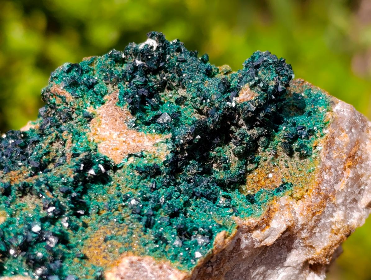 Natural Libethenite Crystals on Dolomite Matrix Specimens x 2 From Shituru, Congo - Toprock Gemstones and Minerals 