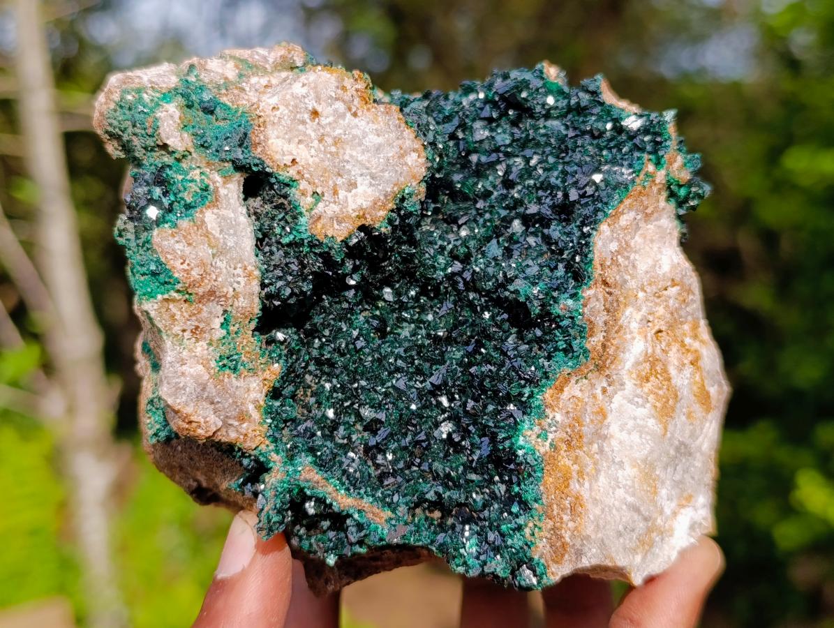 Natural Libethenite Crystals on Dolomite Matrix Specimens x 2 From Shituru, Congo - Toprock Gemstones and Minerals 
