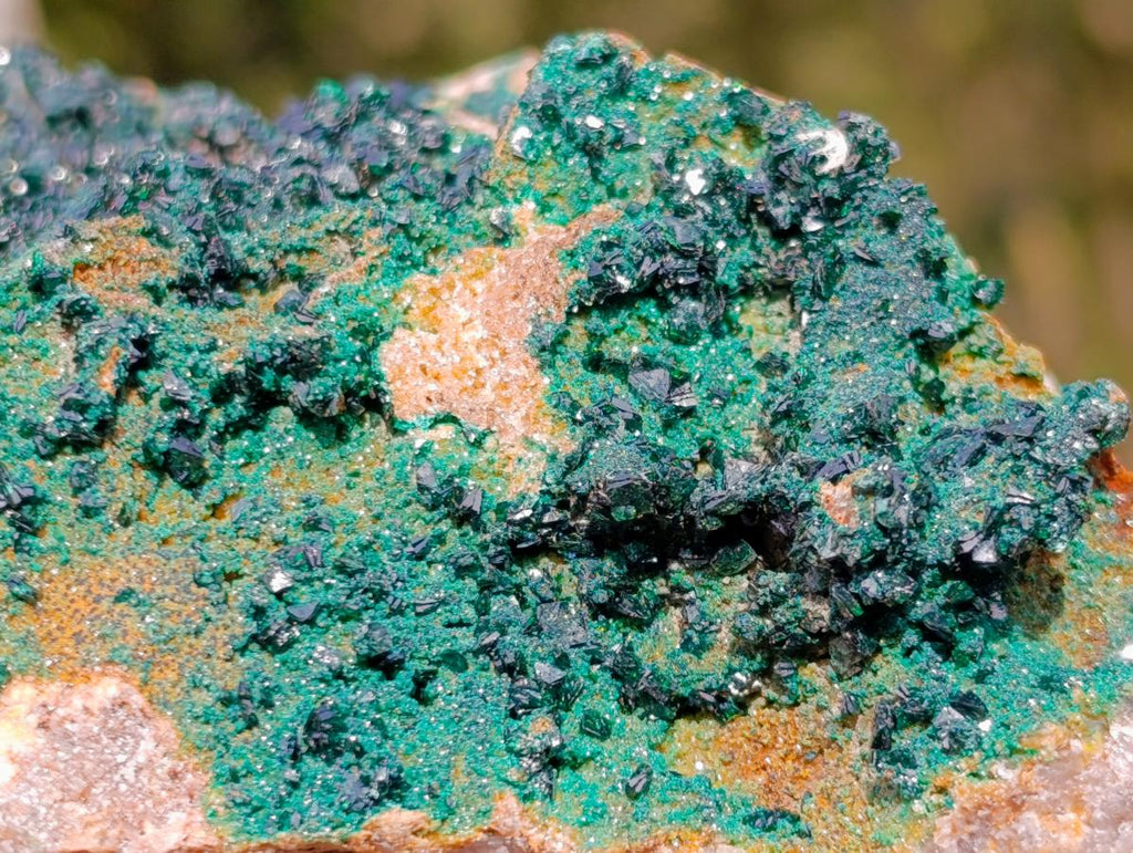 Natural Libethenite Crystals on Dolomite Matrix Specimens x 2 From Shituru, Congo - Toprock Gemstones and Minerals 