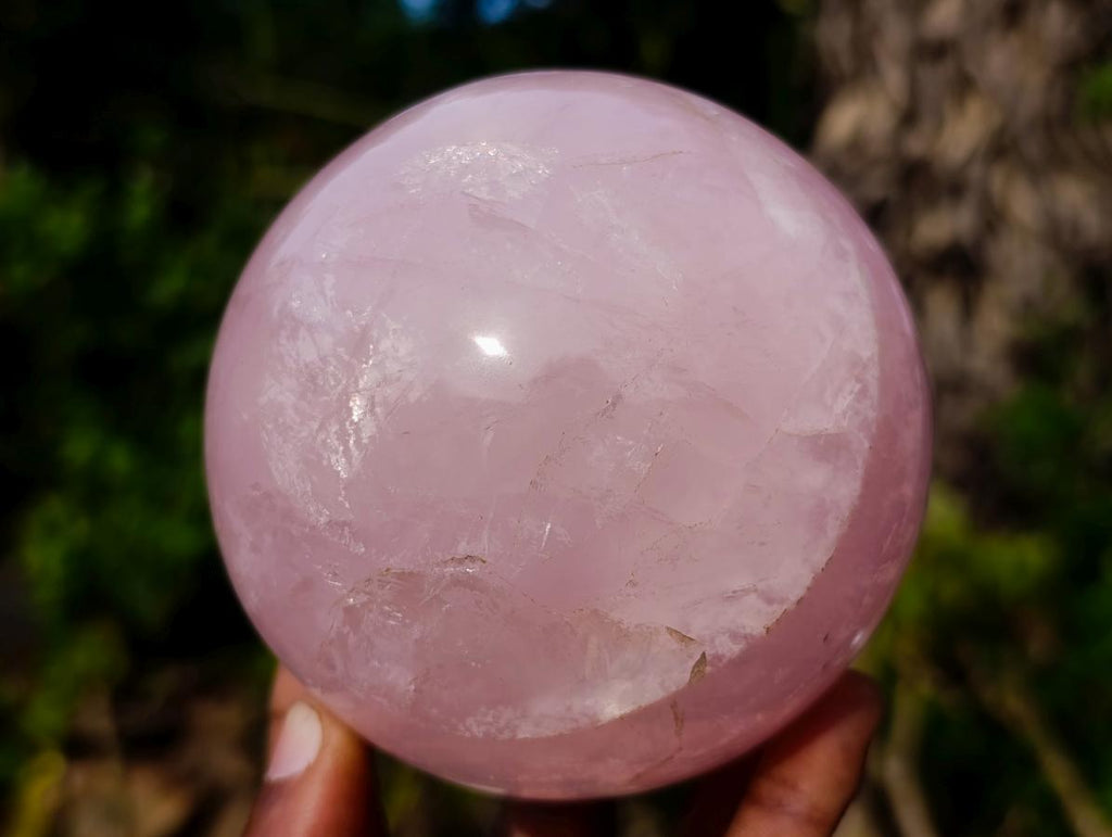 Polished Large Gemmy Rose Quartz Sphere x 1 From Madagascar - Toprock Gemstones and Minerals 