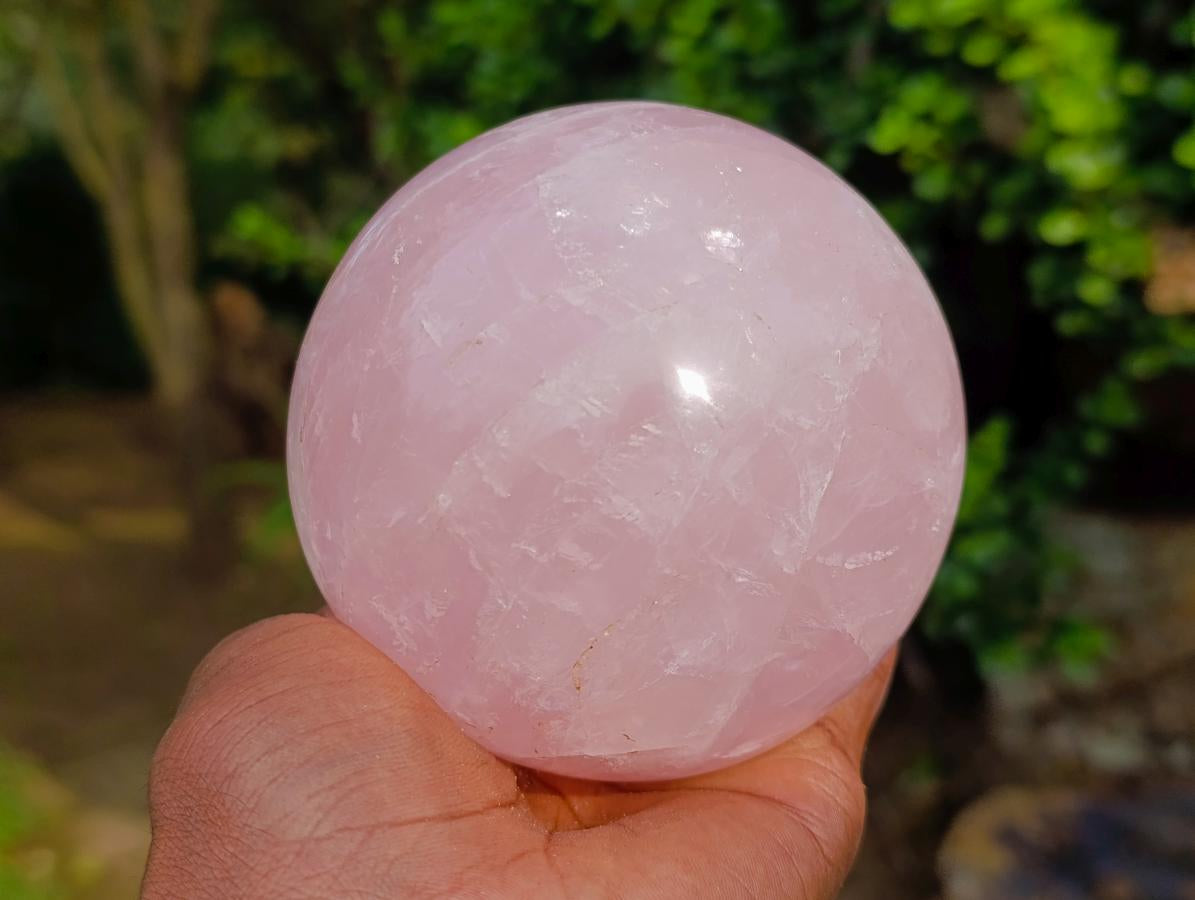 Polished Large Gemmy Rose Quartz Sphere x 1 From Madagascar - Toprock Gemstones and Minerals 