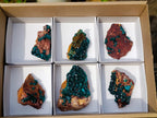 Natural Dioptase on Dolomite Specimens x 6 From Likasi, Congo - Toprock Gemstones and Minerals 