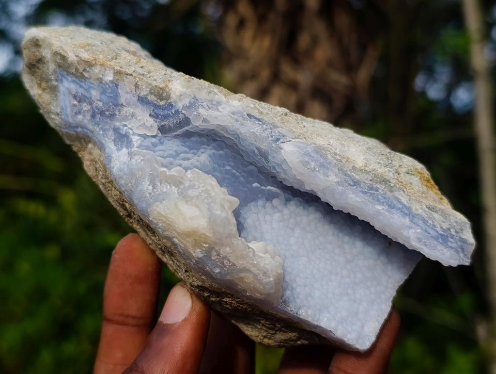 Natural Blue Lace Agate Geode Specimens x 12 From Nsanje, Malawi - Toprock Gemstones and Minerals 