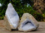 Natural Blue Lace Agate Geode Specimens x 12 From Nsanje, Malawi - Toprock Gemstones and Minerals 