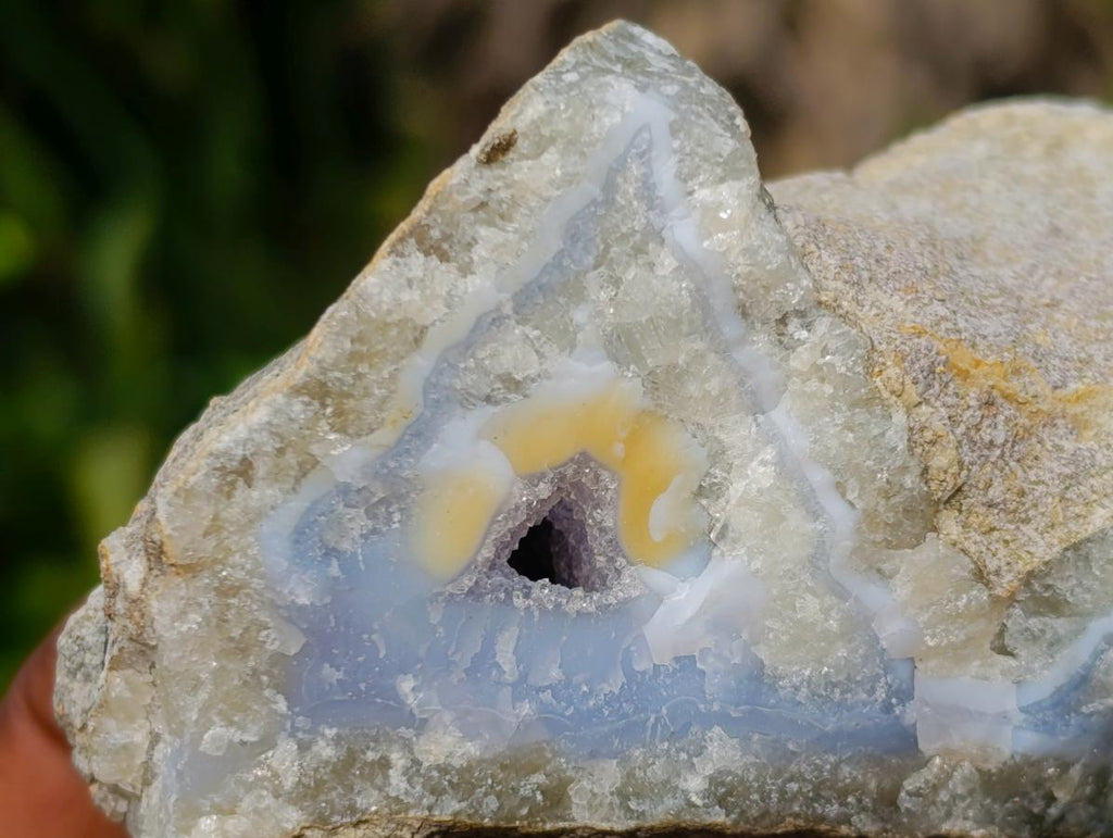 Natural Blue Lace Agate Geode Specimens x 12 From Nsanje, Malawi - Toprock Gemstones and Minerals 