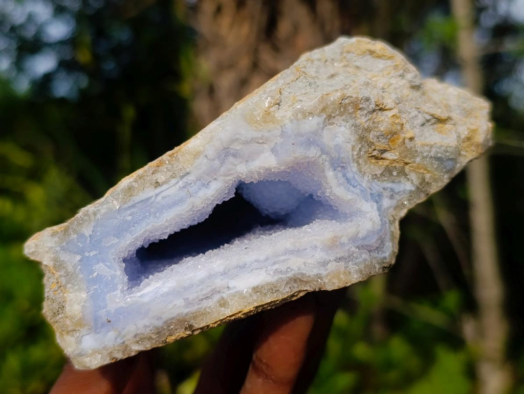 Natural Blue Lace Agate Geode Specimens x 12 From Nsanje, Malawi - Toprock Gemstones and Minerals 