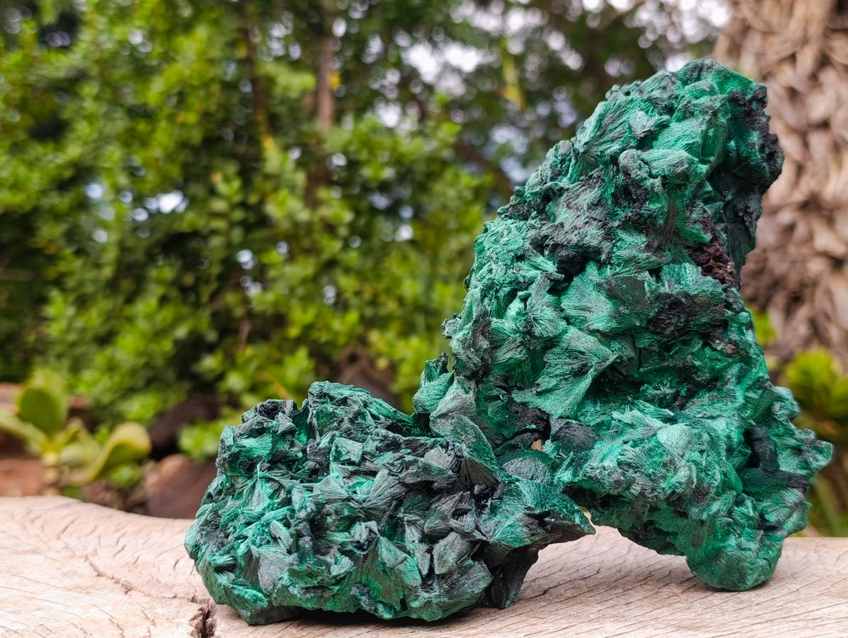 Natural Silky Malachite Specimens x 2 From Kasompe, Congo - Toprock Gemstones and Minerals 