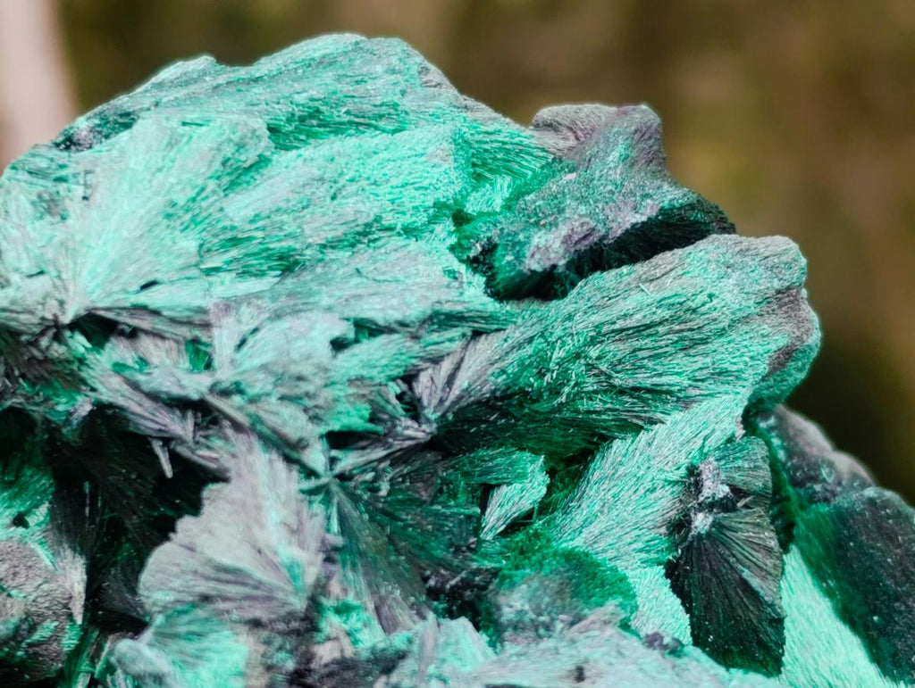 Natural Silky Malachite Specimens x 2 From Kasompe, Congo - Toprock Gemstones and Minerals 