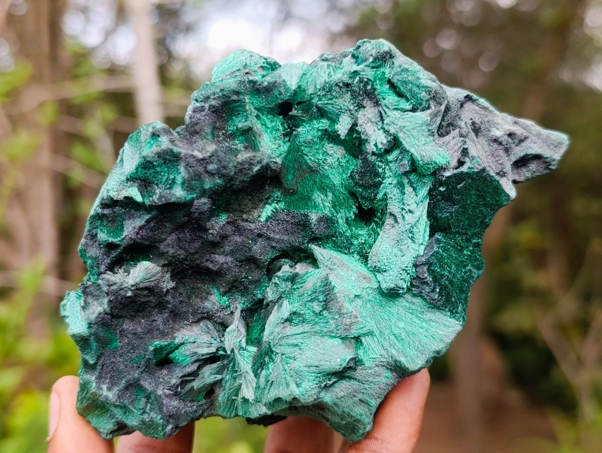 Natural Silky Malachite Specimens x 2 From Kasompe, Congo - Toprock Gemstones and Minerals 