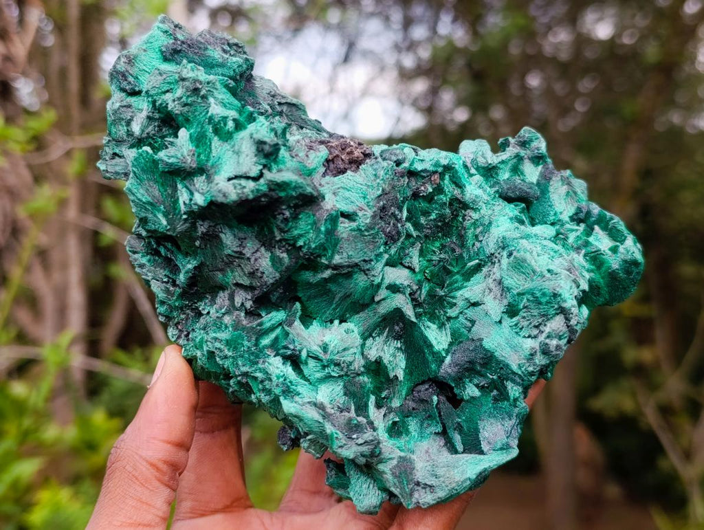 Natural Silky Malachite Specimens x 2 From Kasompe, Congo - Toprock Gemstones and Minerals 