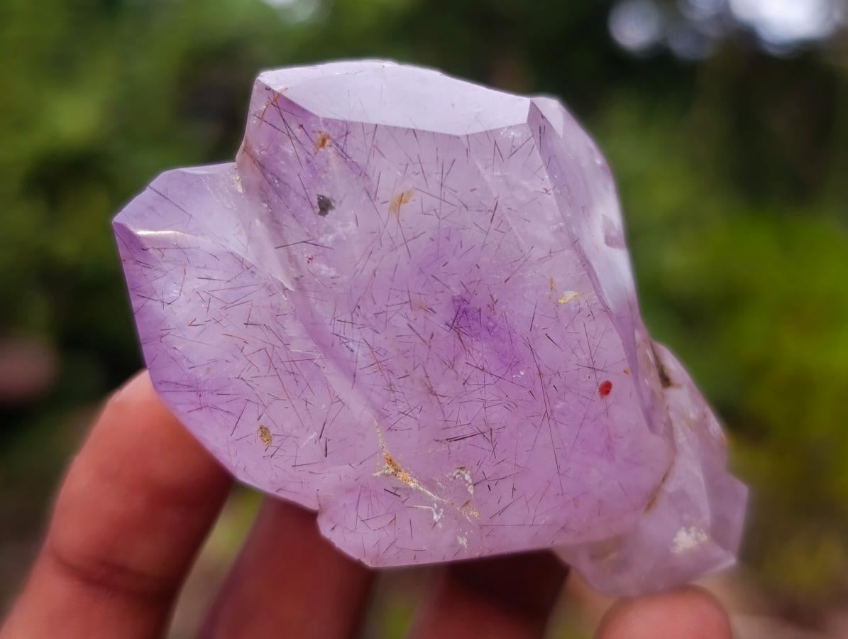Polished Smokey Amethyst Window Crystals x 12 From Akansobe, Madagascar - Toprock Gemstones and Minerals 