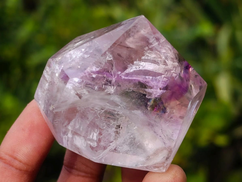 Polished Smokey Amethyst Window Crystals x 12 From Akansobe, Madagascar - Toprock Gemstones and Minerals 
