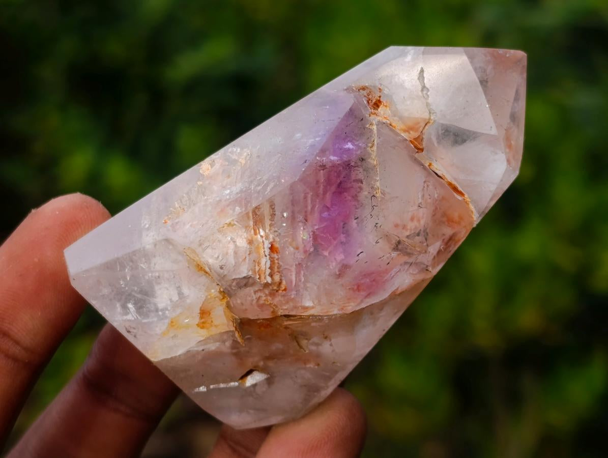 Polished Smokey Amethyst Window Crystals x 12 From Akansobe, Madagascar - Toprock Gemstones and Minerals 