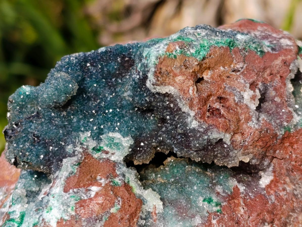 Natural Drusy Quartz Coated Ball Malachite on Dolomite Specimens x 2 From Mindingi Mine, Kambove, Congo