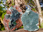 Natural Drusy Quartz Coated Ball Malachite on Dolomite Specimens x 2 From Mindingi Mine, Kambove, Congo - Toprock Gemstones and Minerals 