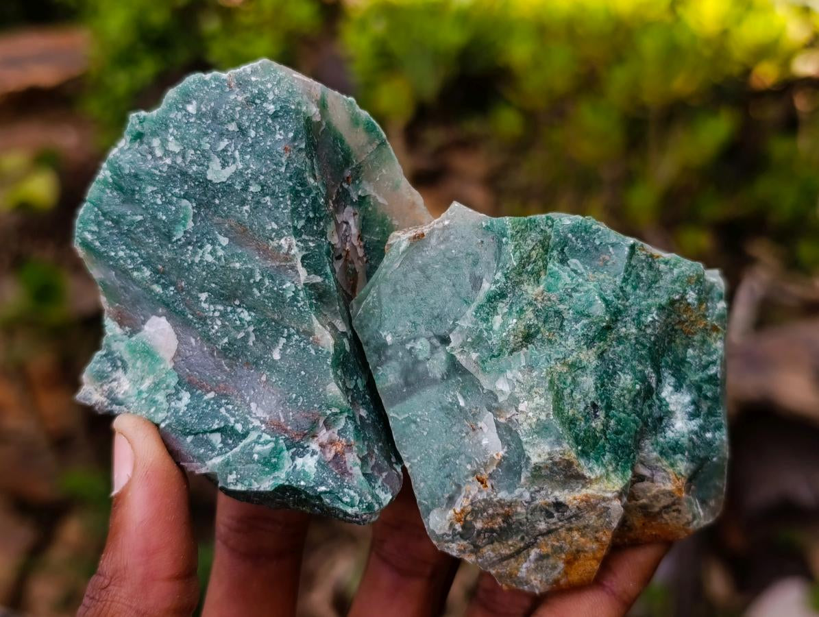 Natural Swazi Jade Cobbed Specimens x 24 From Swaziland
