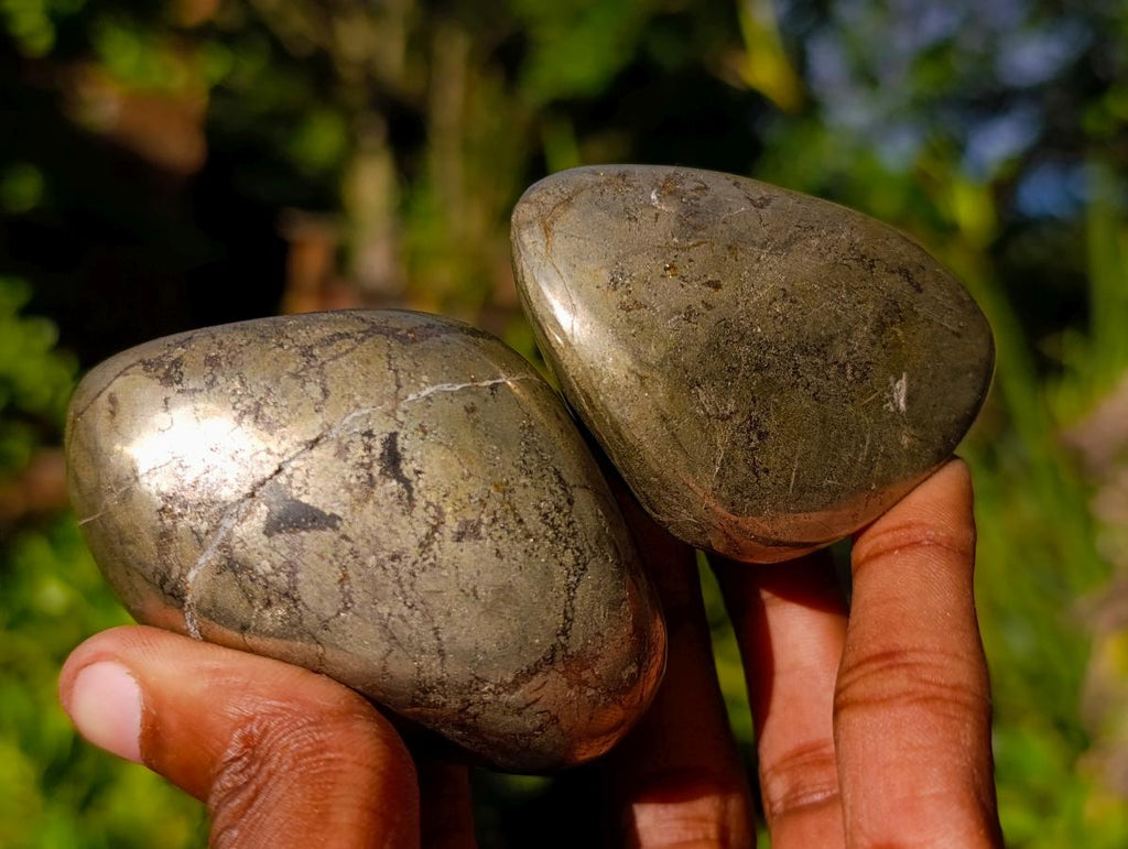 Polished Basalt Pharaoh Stone Free Forms x 12 From Iron Duke Mine, Zimbabwe - Toprock Gemstones and Minerals 