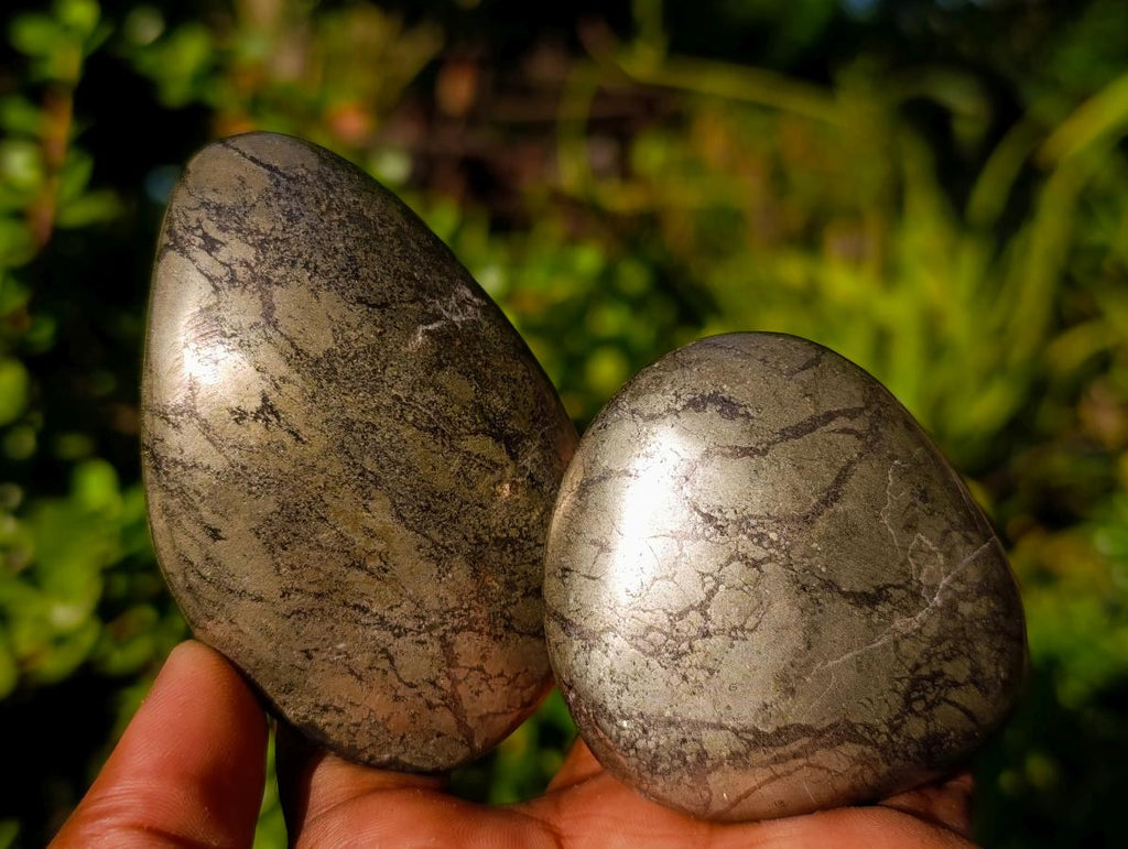 Polished Basalt Pharaoh Stone Free Forms x 12 From Iron Duke Mine, Zimbabwe - Toprock Gemstones and Minerals 