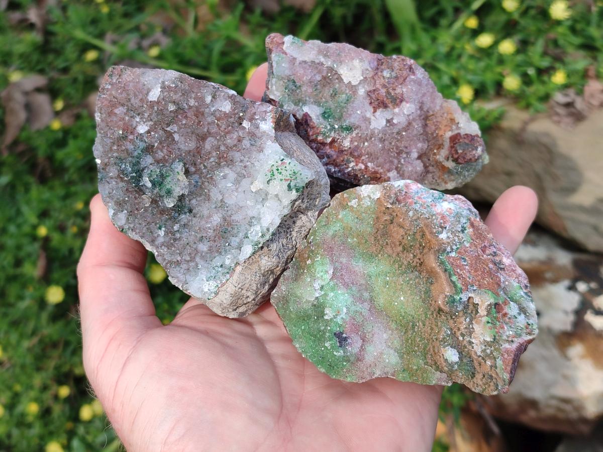 Natural Multi Mineral Congo Specimens x 6 From Likasi, Congo - Toprock Gemstones and Minerals 