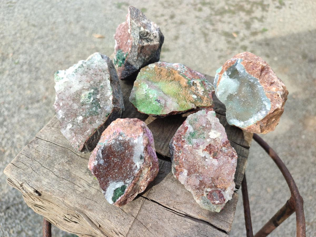 Natural Multi Mineral Congo Specimens x 6 From Likasi, Congo - Toprock Gemstones and Minerals 