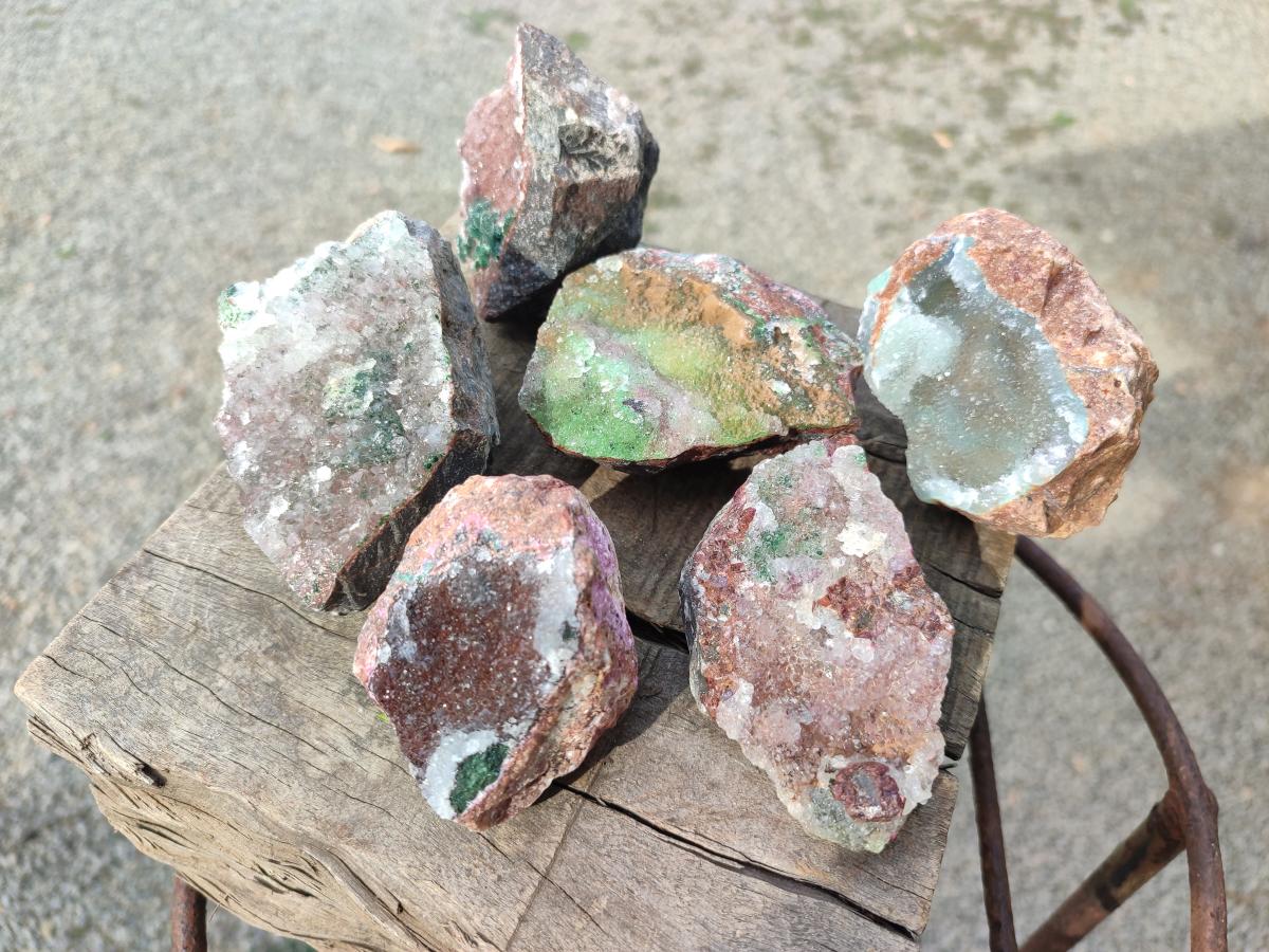 Natural Multi Mineral Congo Specimens x 6 From Likasi, Congo - Toprock Gemstones and Minerals 