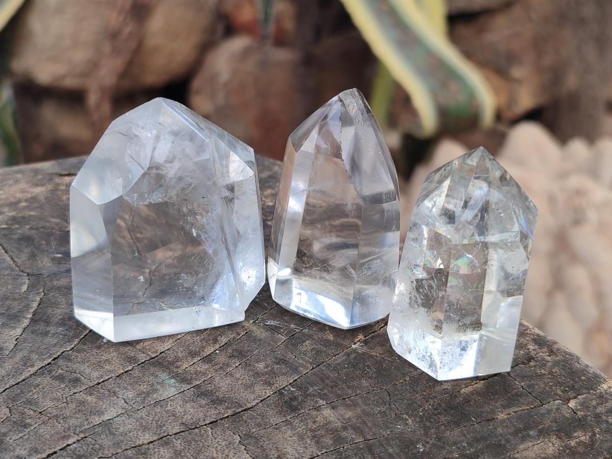 Polished Clear Quartz Display Crystals x 12 From Madagascar - Toprock Gemstones and Minerals 
