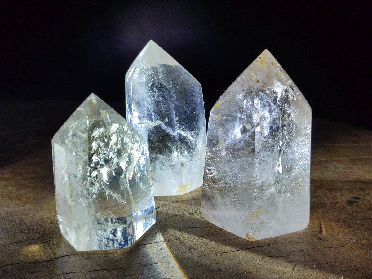 Polished Clear Quartz Display Crystals x 12 From Madagascar - Toprock Gemstones and Minerals 