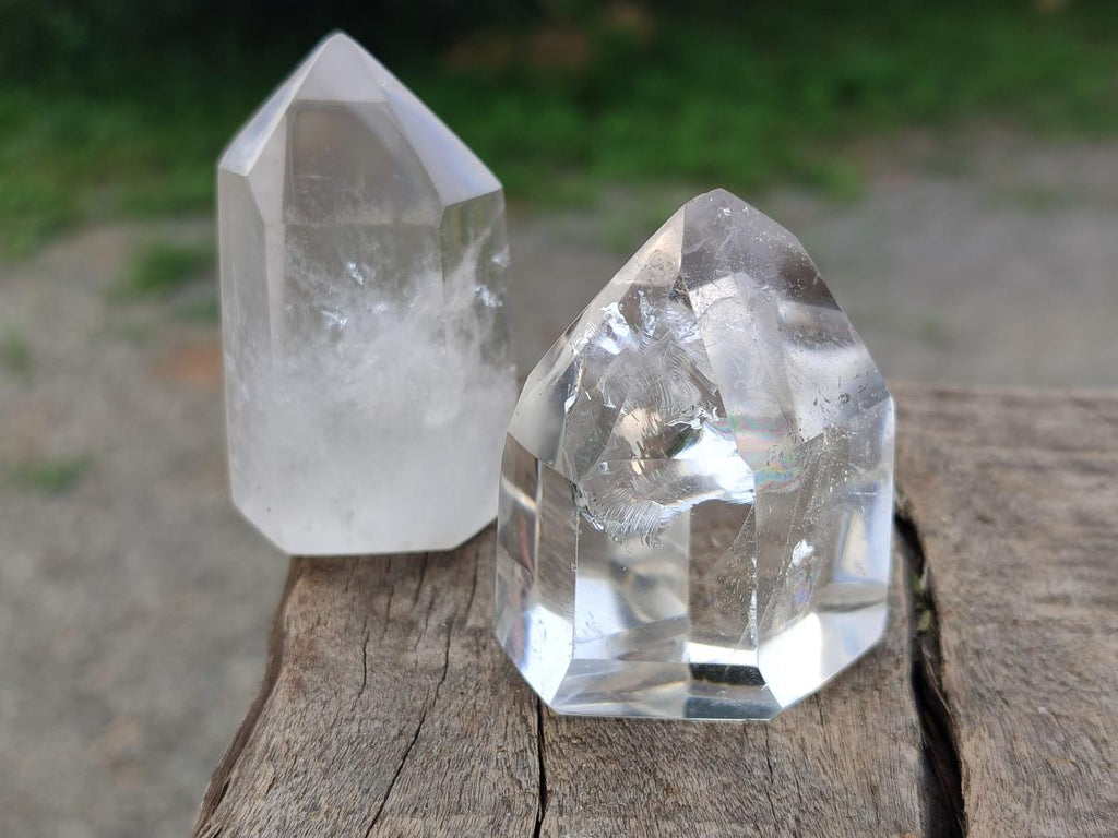 Polished Clear Quartz Display Crystals x 12 From Madagascar - Toprock Gemstones and Minerals 