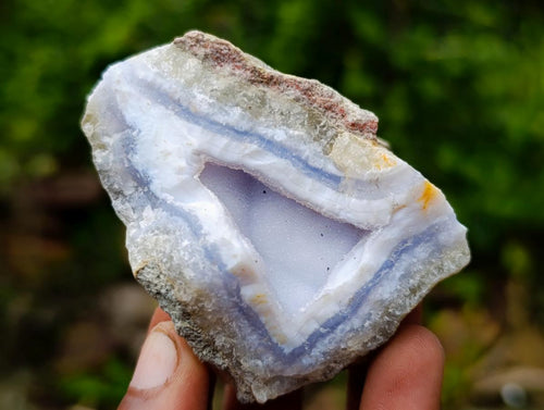 Natural Blue Lace Agate Geode Specimens x 24 From Nsanje, Malawi