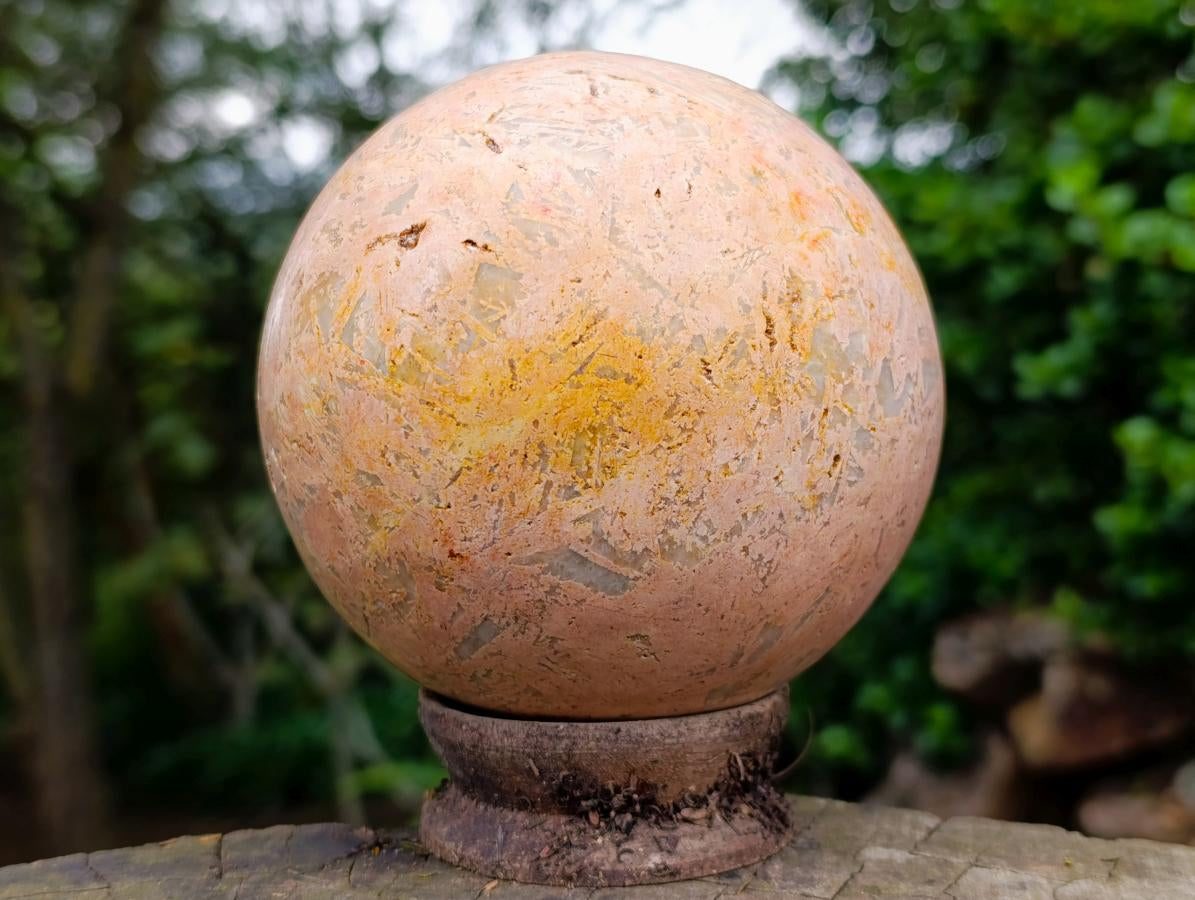 Polished Large Runestone Feldspar Sphere x 1 From Zimbabwe - Toprock Gemstones and Minerals 