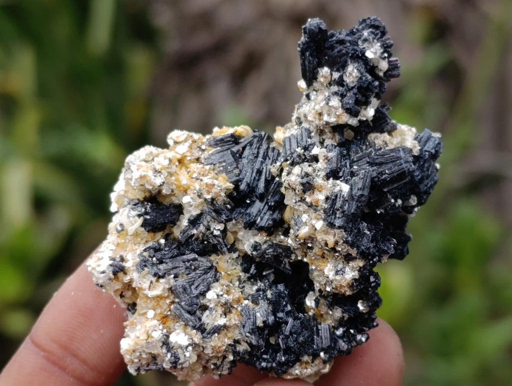 Natural Schorl Black Tourmaline with Associated Minerals x 13 From Erongo, Namibia - Toprock Gemstones and Minerals 