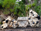 Natural Schorl Black Tourmaline with Associated Minerals x 13 From Erongo, Namibia - Toprock Gemstones and Minerals 
