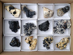 Natural Schorl Black Tourmaline with Associated Minerals x 13 From Erongo, Namibia - Toprock Gemstones and Minerals 