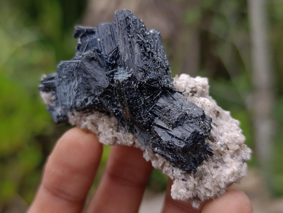 Natural Schorl Black Tourmaline with Associated Minerals x 13 From Erongo, Namibia - Toprock Gemstones and Minerals 